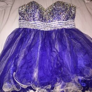 Purple short prom dress